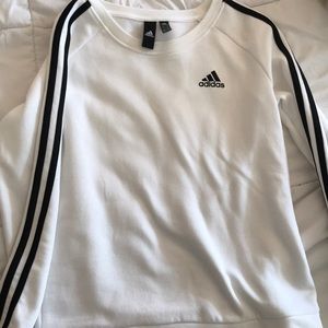 White Adidas crewneck